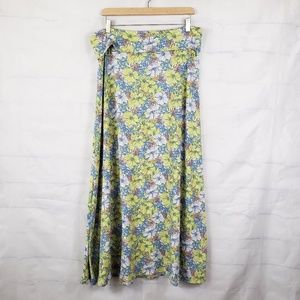 LuLaRoe Yellow White Floral Daisies Maxi Skirt